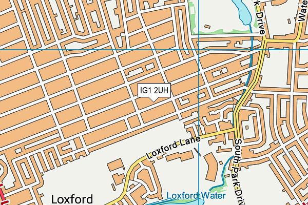 IG1 2UH map - OS VectorMap District (Ordnance Survey)
