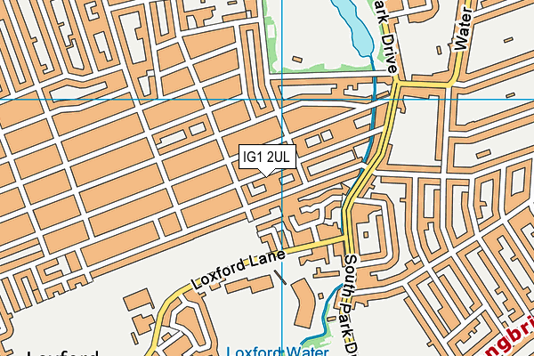 IG1 2UL map - OS VectorMap District (Ordnance Survey)