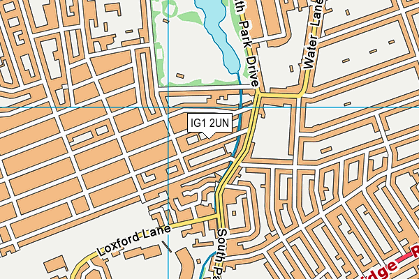 IG1 2UN map - OS VectorMap District (Ordnance Survey)