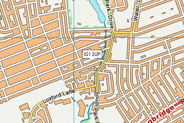 IG1 2UP map - OS VectorMap District (Ordnance Survey)