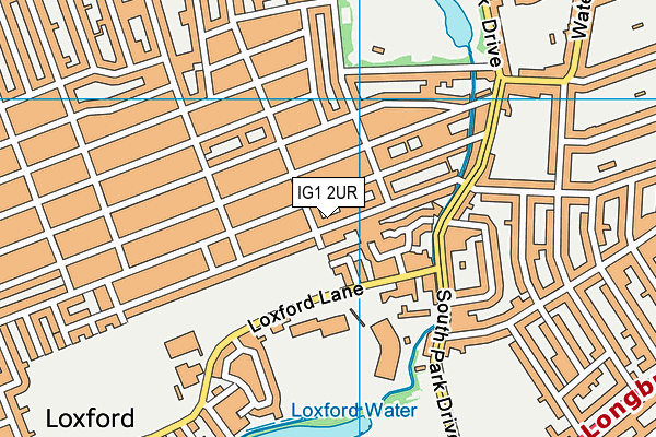 IG1 2UR map - OS VectorMap District (Ordnance Survey)