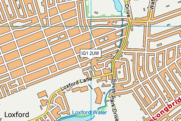 IG1 2UW map - OS VectorMap District (Ordnance Survey)