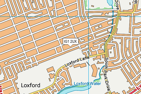 IG1 2UX map - OS VectorMap District (Ordnance Survey)