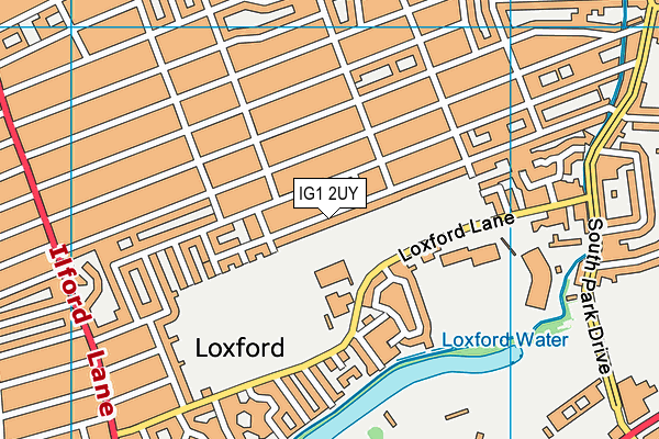 IG1 2UY map - OS VectorMap District (Ordnance Survey)