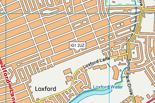 IG1 2UZ map - OS VectorMap District (Ordnance Survey)