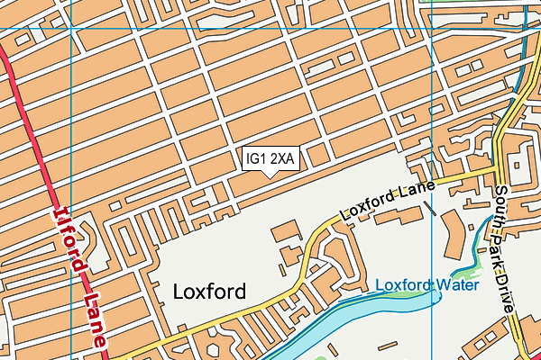IG1 2XA map - OS VectorMap District (Ordnance Survey)