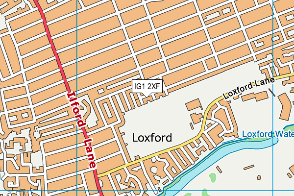 IG1 2XF map - OS VectorMap District (Ordnance Survey)