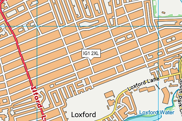 IG1 2XL map - OS VectorMap District (Ordnance Survey)