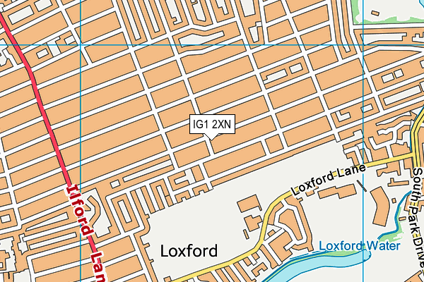 IG1 2XN map - OS VectorMap District (Ordnance Survey)