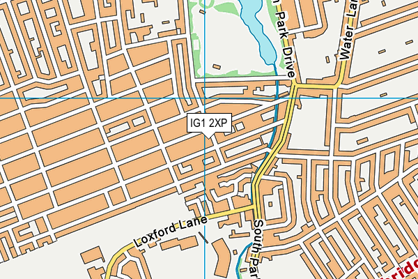 IG1 2XP map - OS VectorMap District (Ordnance Survey)