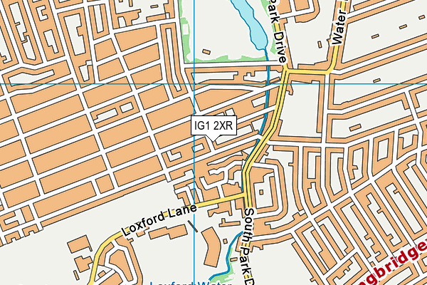 IG1 2XR map - OS VectorMap District (Ordnance Survey)