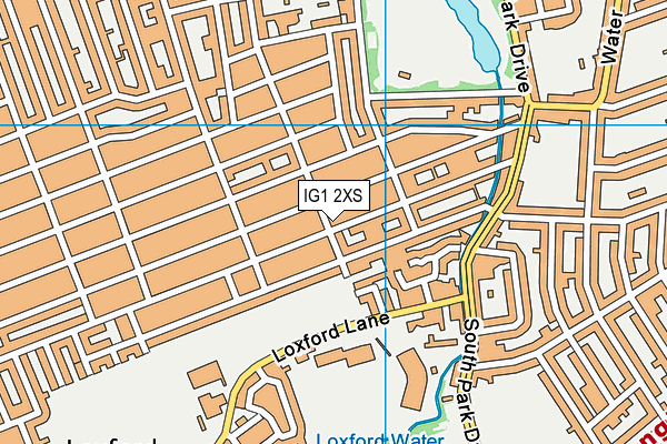 IG1 2XS map - OS VectorMap District (Ordnance Survey)
