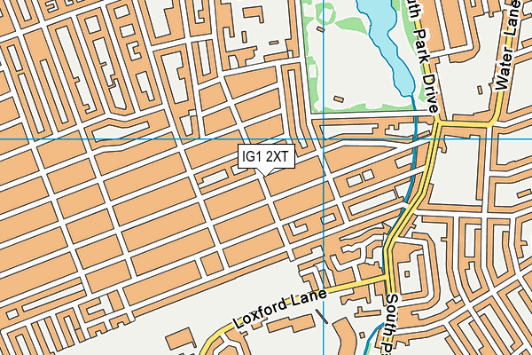 IG1 2XT map - OS VectorMap District (Ordnance Survey)