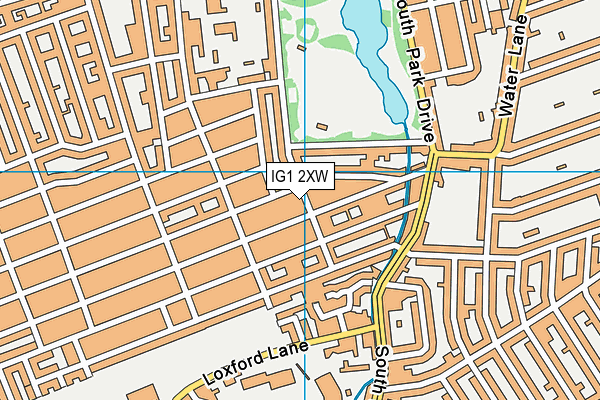 IG1 2XW map - OS VectorMap District (Ordnance Survey)