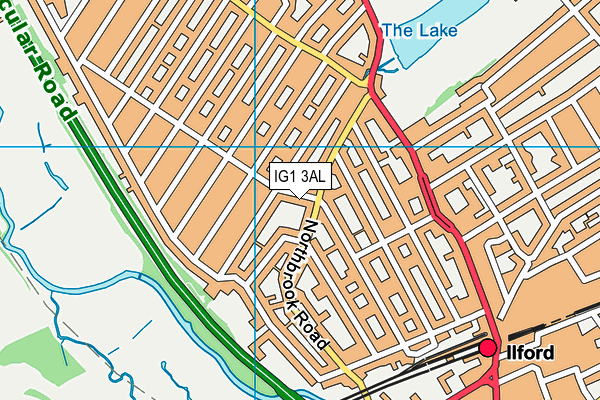 IG1 3AL map - OS VectorMap District (Ordnance Survey)