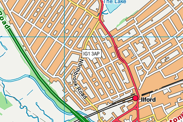 IG1 3AP map - OS VectorMap District (Ordnance Survey)