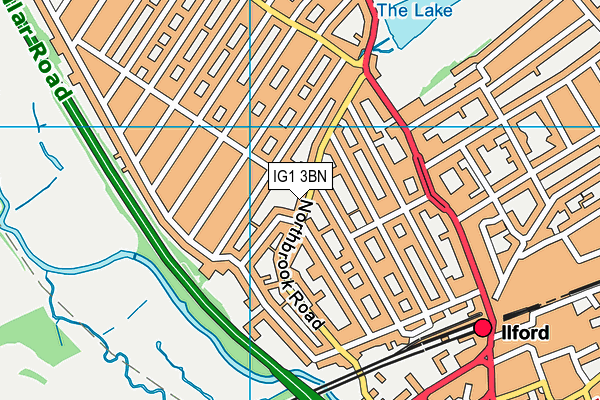 IG1 3BN map - OS VectorMap District (Ordnance Survey)