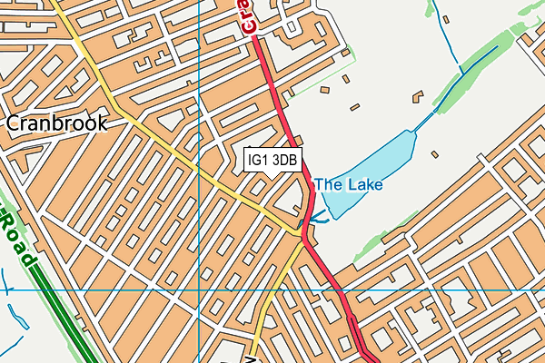 IG1 3DB map - OS VectorMap District (Ordnance Survey)
