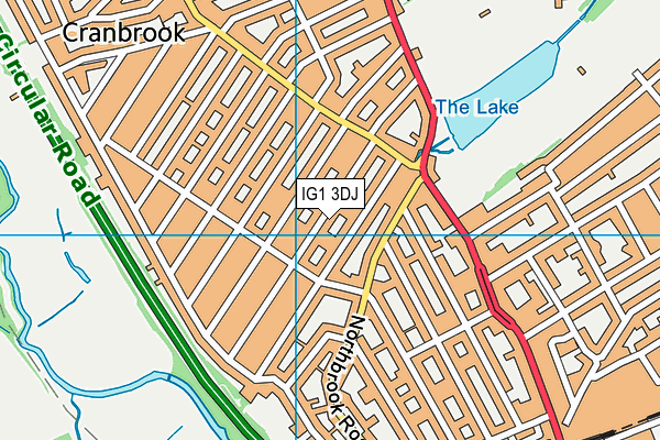 IG1 3DJ map - OS VectorMap District (Ordnance Survey)