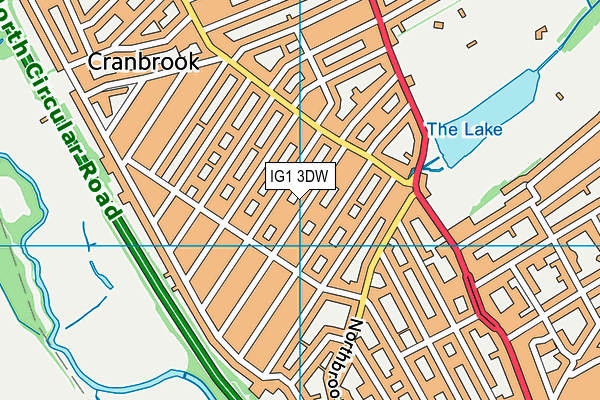 IG1 3DW map - OS VectorMap District (Ordnance Survey)