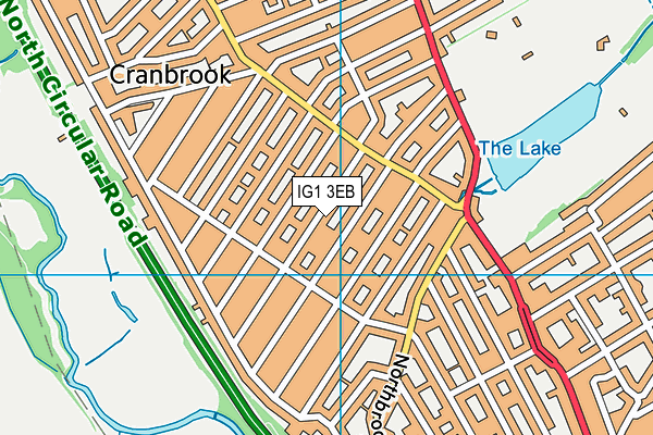 IG1 3EB map - OS VectorMap District (Ordnance Survey)
