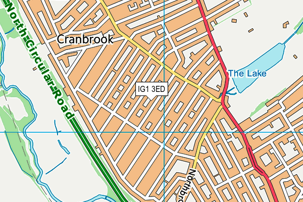 IG1 3ED map - OS VectorMap District (Ordnance Survey)