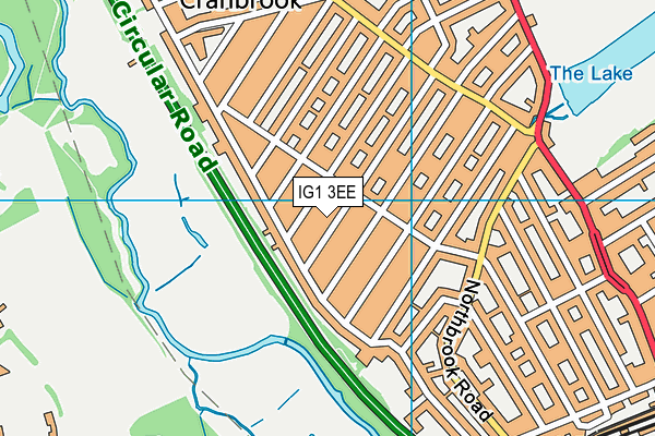 IG1 3EE map - OS VectorMap District (Ordnance Survey)