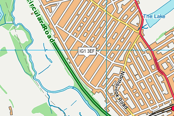 IG1 3EF map - OS VectorMap District (Ordnance Survey)