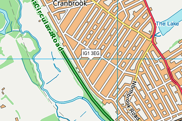 IG1 3EG map - OS VectorMap District (Ordnance Survey)