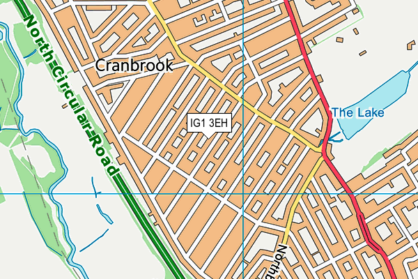 IG1 3EH map - OS VectorMap District (Ordnance Survey)