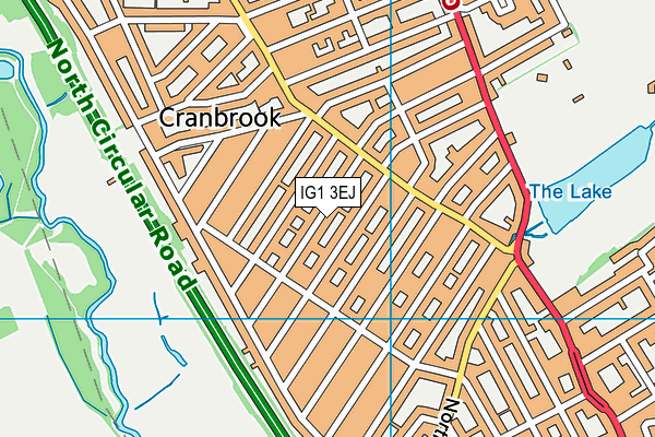 IG1 3EJ map - OS VectorMap District (Ordnance Survey)
