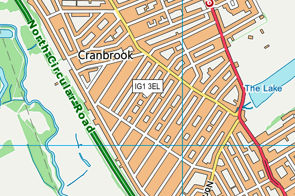 IG1 3EL map - OS VectorMap District (Ordnance Survey)
