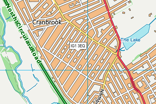 IG1 3EQ map - OS VectorMap District (Ordnance Survey)