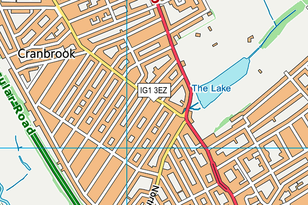 IG1 3EZ map - OS VectorMap District (Ordnance Survey)