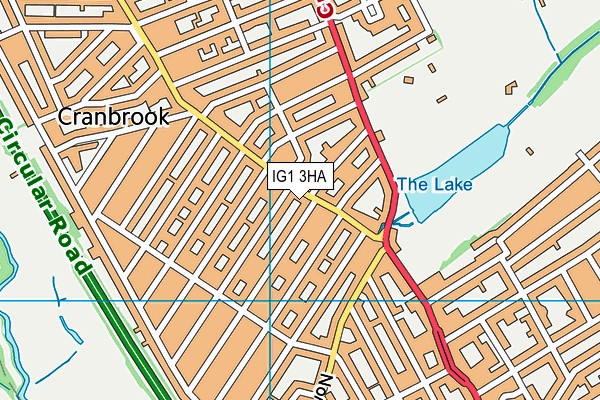 IG1 3HA map - OS VectorMap District (Ordnance Survey)