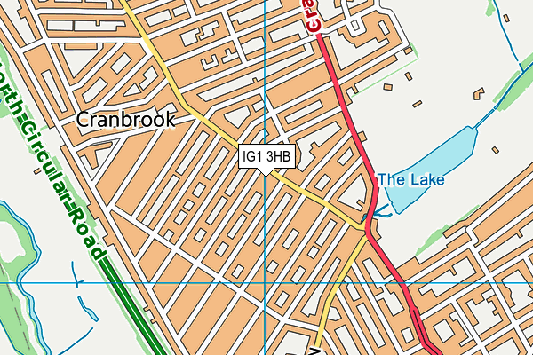 IG1 3HB map - OS VectorMap District (Ordnance Survey)