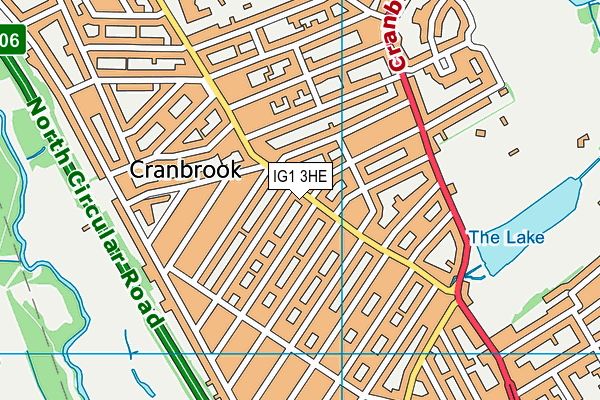 IG1 3HE map - OS VectorMap District (Ordnance Survey)
