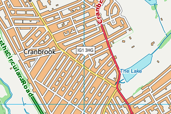 IG1 3HG map - OS VectorMap District (Ordnance Survey)