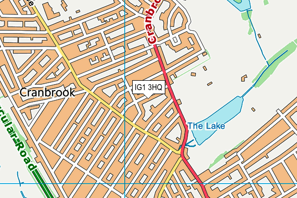 IG1 3HQ map - OS VectorMap District (Ordnance Survey)