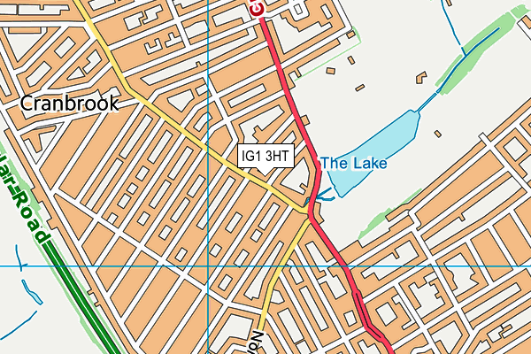 IG1 3HT map - OS VectorMap District (Ordnance Survey)