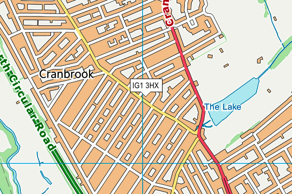IG1 3HX map - OS VectorMap District (Ordnance Survey)