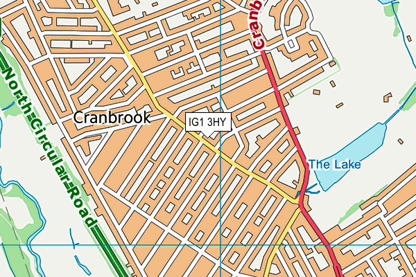 IG1 3HY map - OS VectorMap District (Ordnance Survey)