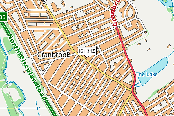 IG1 3HZ map - OS VectorMap District (Ordnance Survey)