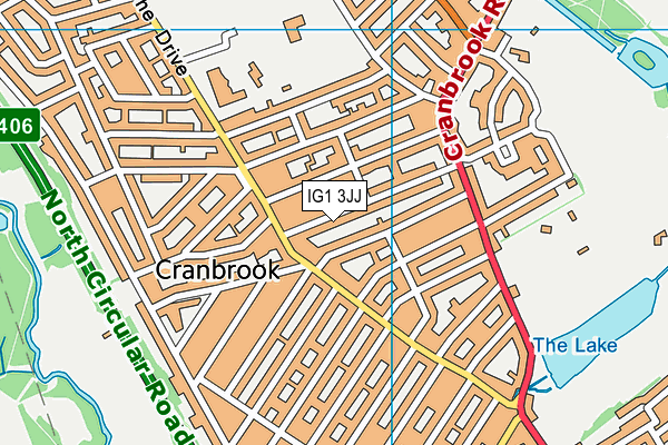 IG1 3JJ map - OS VectorMap District (Ordnance Survey)