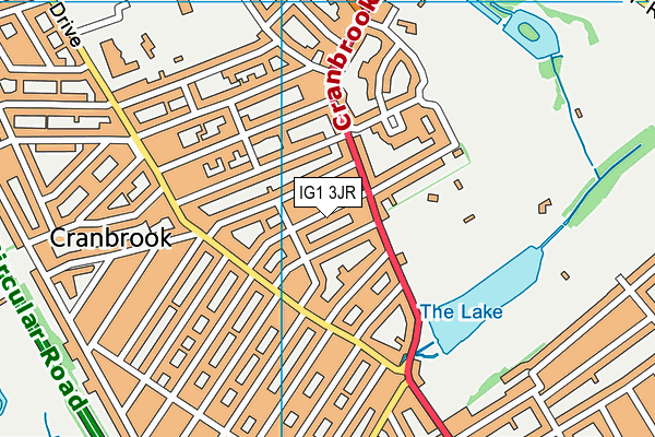 IG1 3JR map - OS VectorMap District (Ordnance Survey)