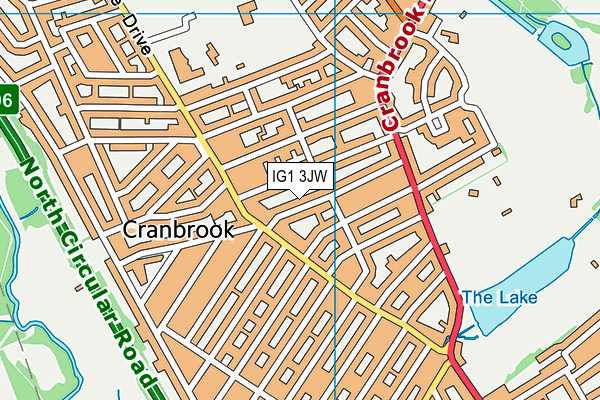 IG1 3JW map - OS VectorMap District (Ordnance Survey)