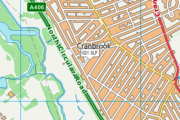 IG1 3LF map - OS VectorMap District (Ordnance Survey)