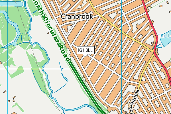 IG1 3LL map - OS VectorMap District (Ordnance Survey)