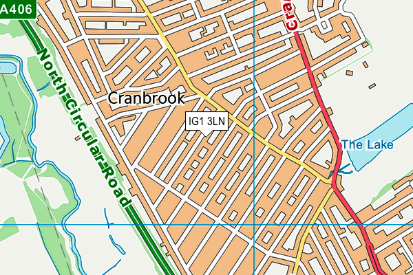 IG1 3LN map - OS VectorMap District (Ordnance Survey)