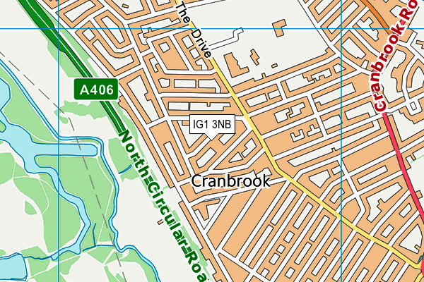 IG1 3NB map - OS VectorMap District (Ordnance Survey)